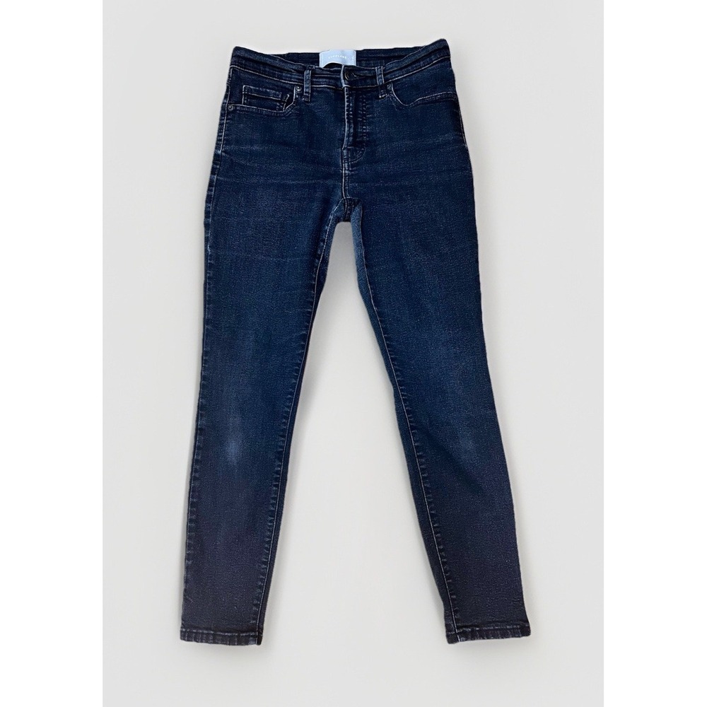 Everlane Jeans Womens 28 Ankle Mid Rise Skinny‎ Black Denim 25 1/2" In Seam